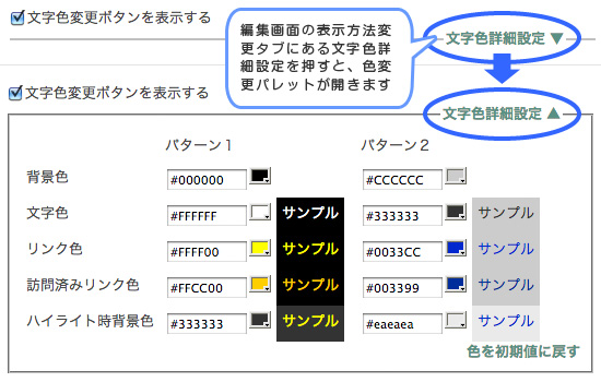 表示変更設定画面１